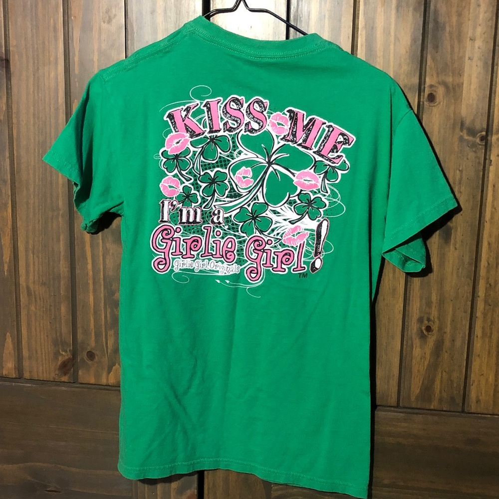 green t-shirt